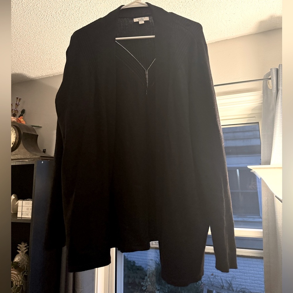 Croft & Barrow Black Knit Cardigan